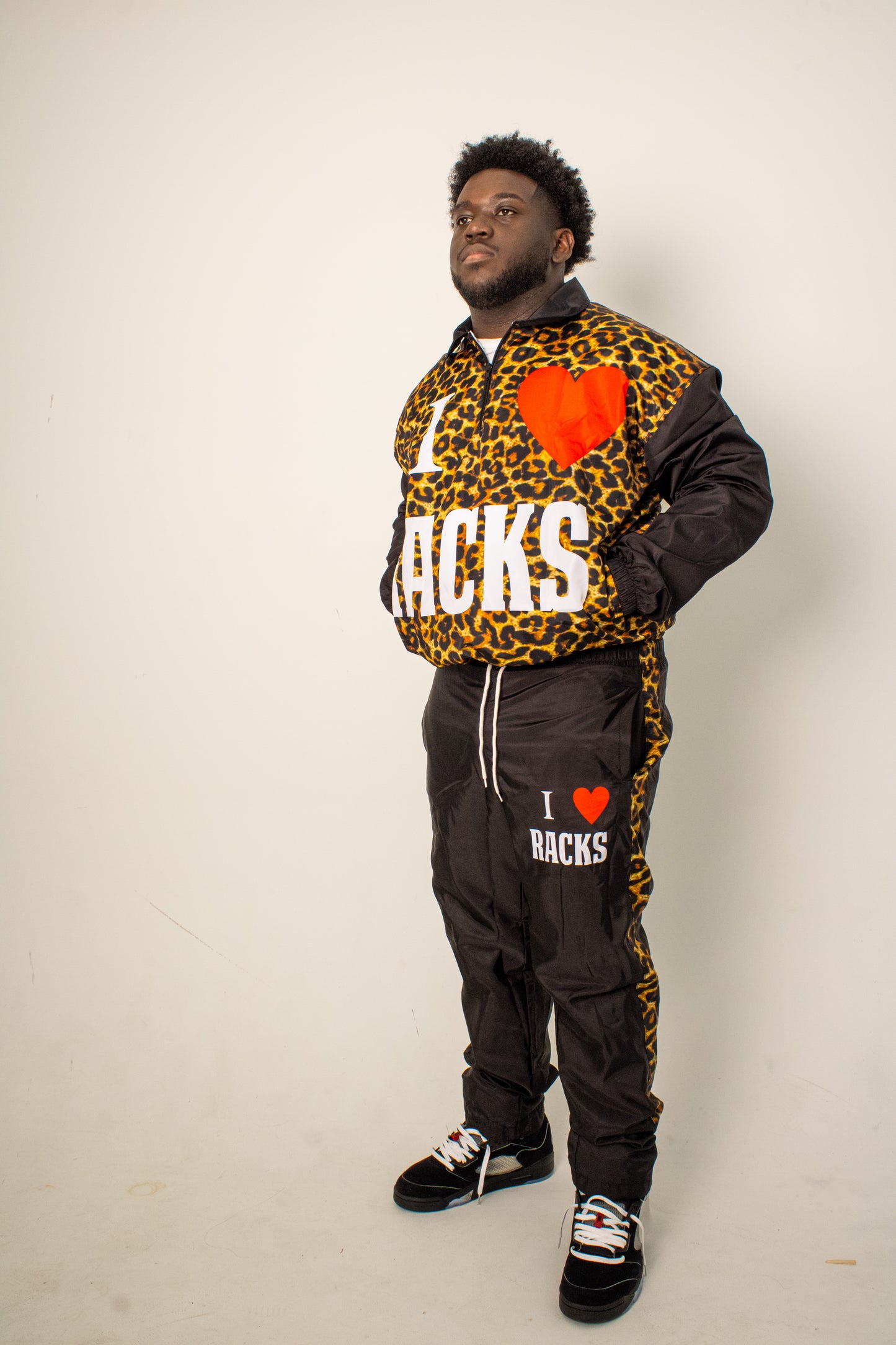 Infinityrackss “I love racks” Windbreaker Set (Cheetah)