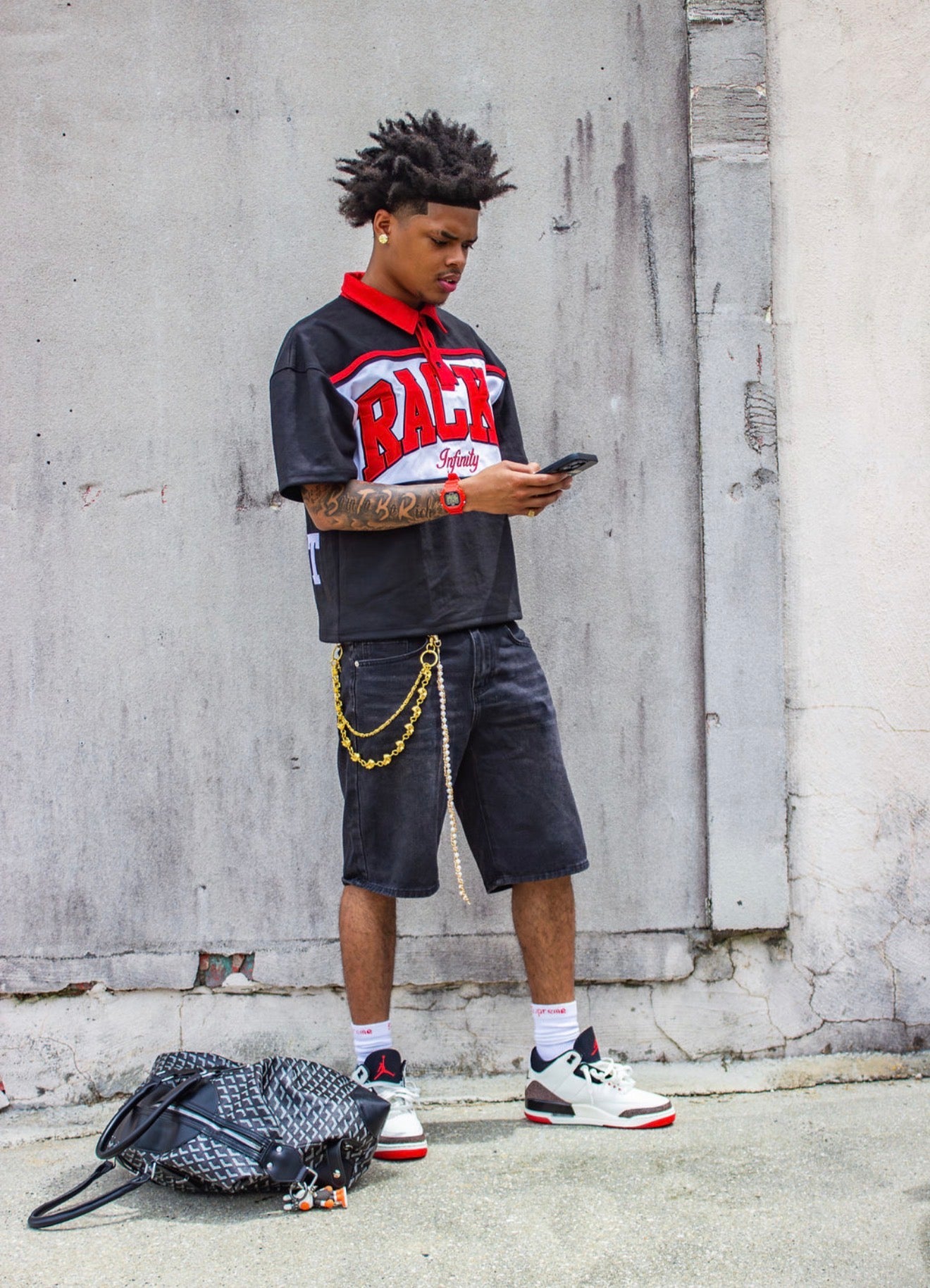 Infinityrackss Summer Rugby Polo Tee (Black)
