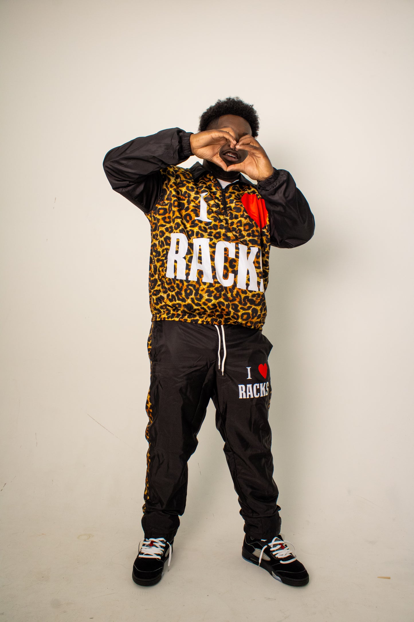 Infinityrackss “I love racks” Windbreaker Set (Cheetah)